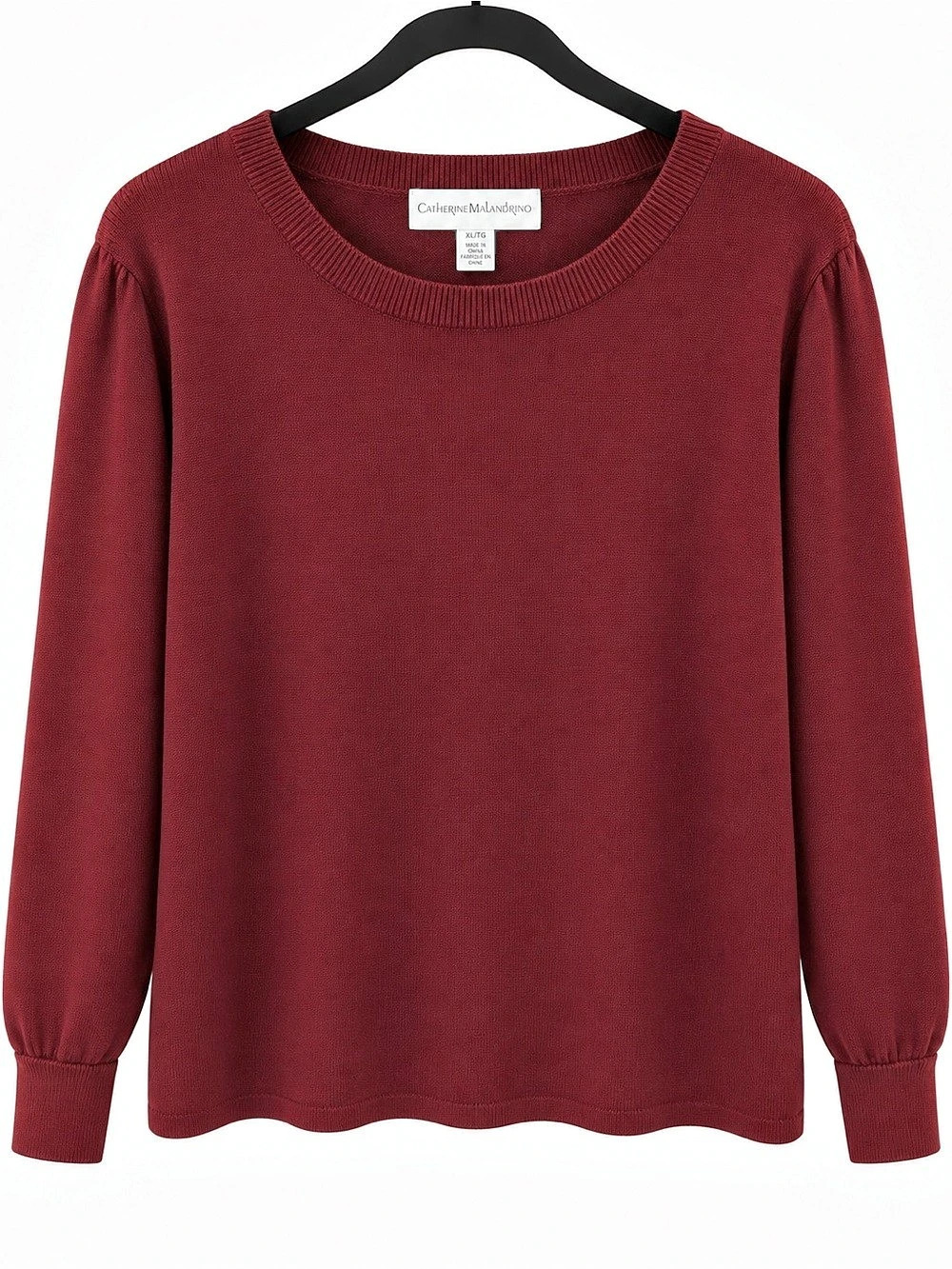 Catherine Malandrino Crew Neck Sweater in Red Size XL Like New